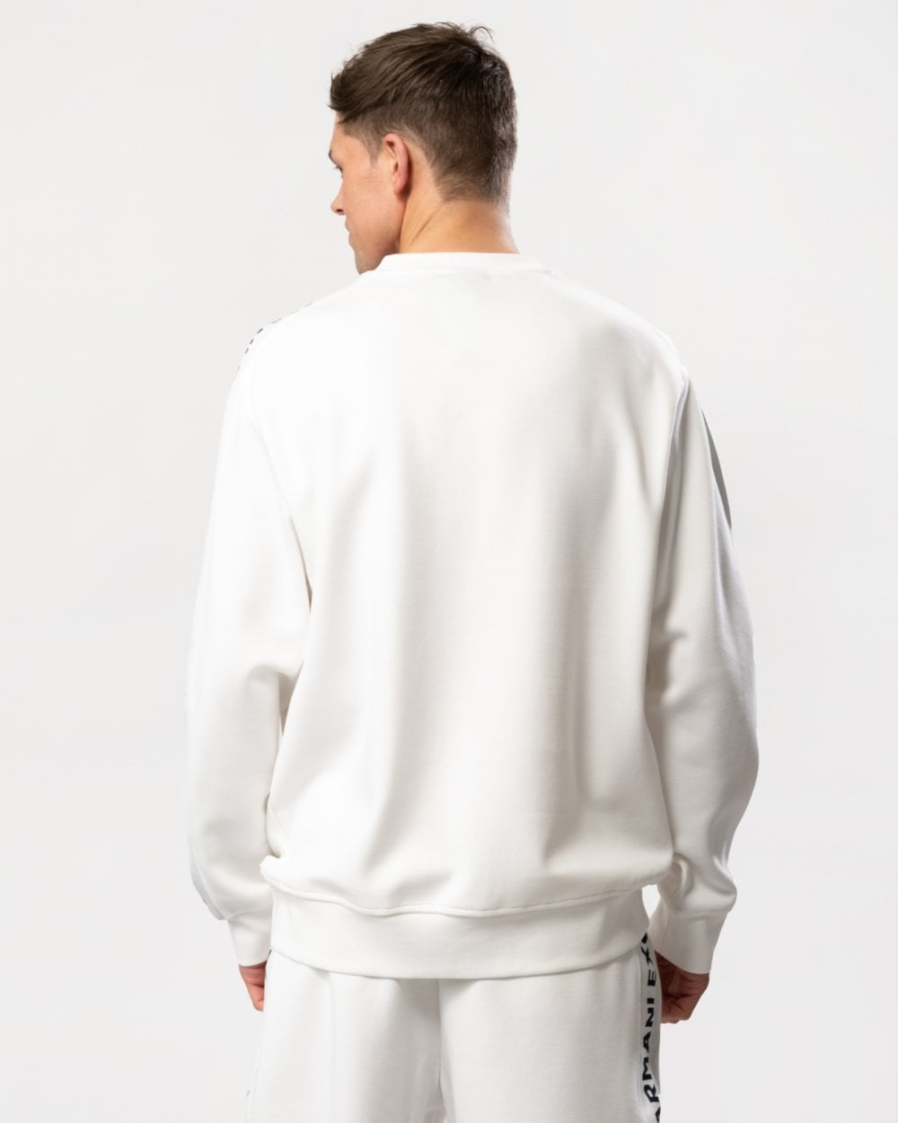 Armani Exchange Armani Exchange Mens Logo Tape Crew Neck Sweatshirt