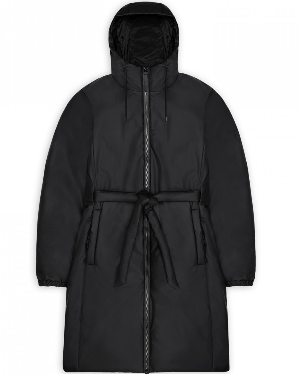 Rains Lohja Long Insulated Curve Jacket - 01 Black