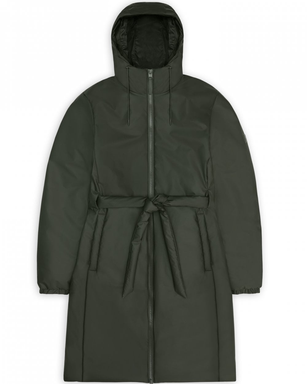 Rains Lohja Long Insulated Curve Jacket - 03 Green