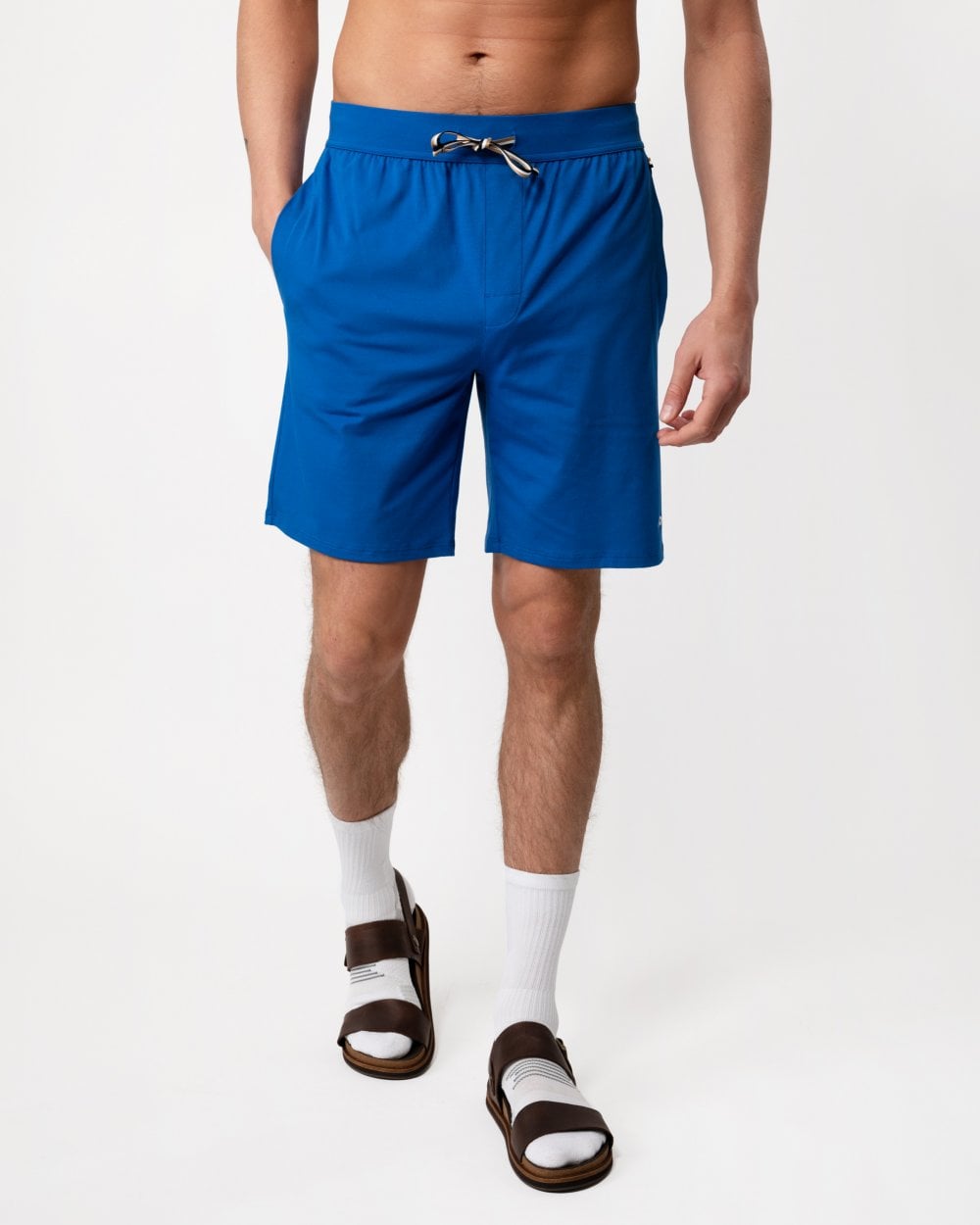 BOSS Orange Unique Mens Stretch-Cotton Pyjama Shorts with Logo Print