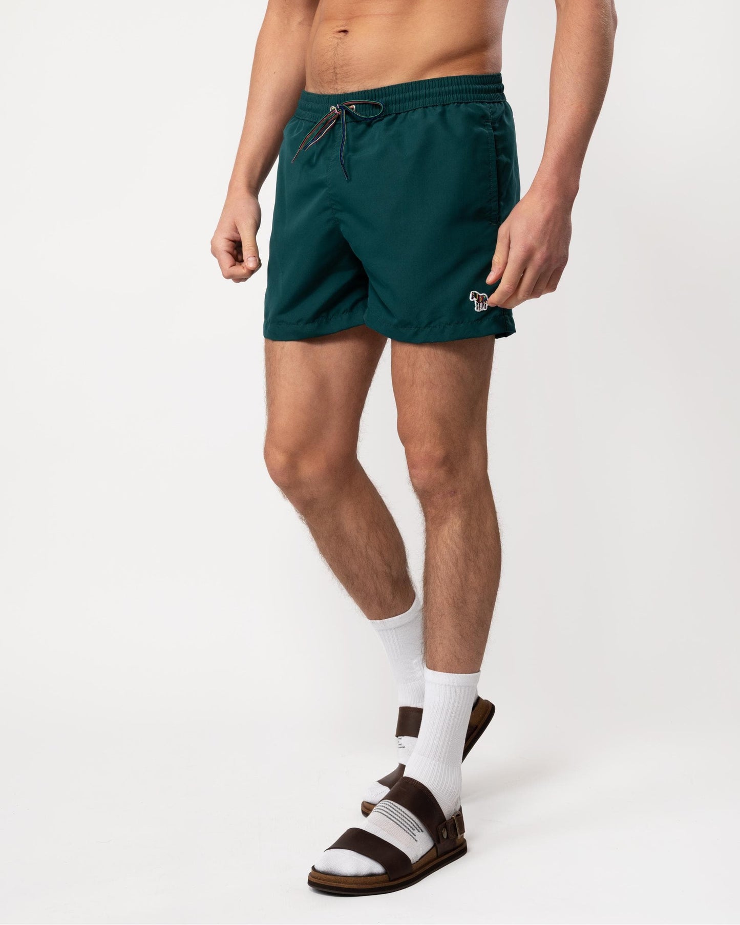 Paul Smith Mens Zebra Logo Swim Shorts - 39 Very Dark Green