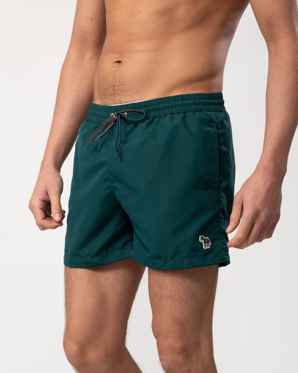 Paul Smith Mens Zebra Logo Swim Shorts - 39 Very Dark Green