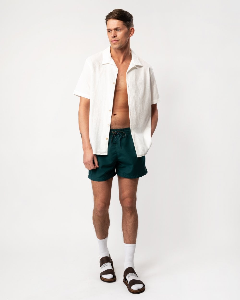 Paul Smith Mens Zebra Logo Swim Shorts - 39 Very Dark Green