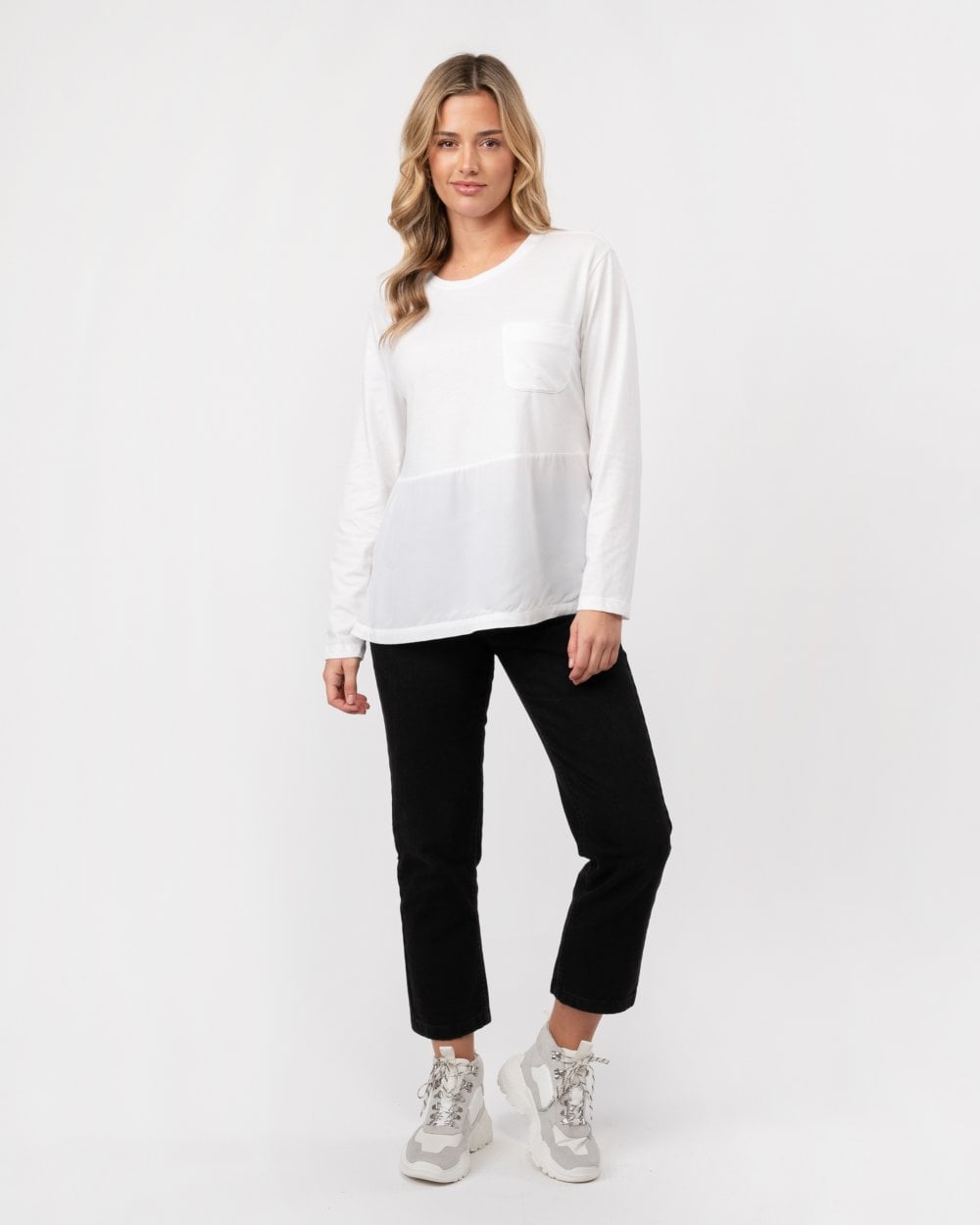 Woolrich Fluid Jersey LS Womens Tee - White