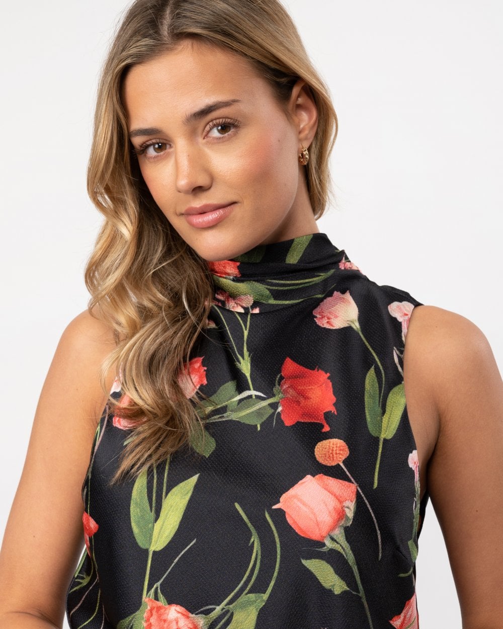Ted Baker Raeven Womens Cowl Neck Sleeveless Top
