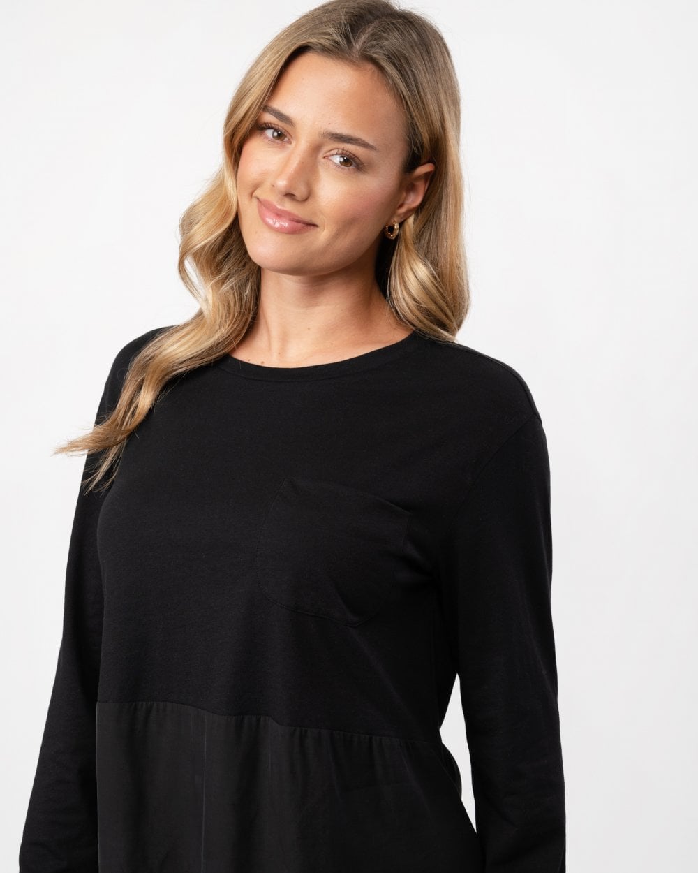 Woolrich Fluid Jersey Long Sleeve Womens Tee - Black