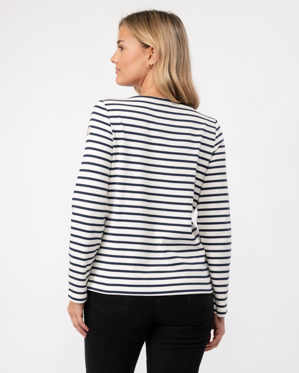 Joules New Harbour Womens Striped Breton Top - Navy Stripe