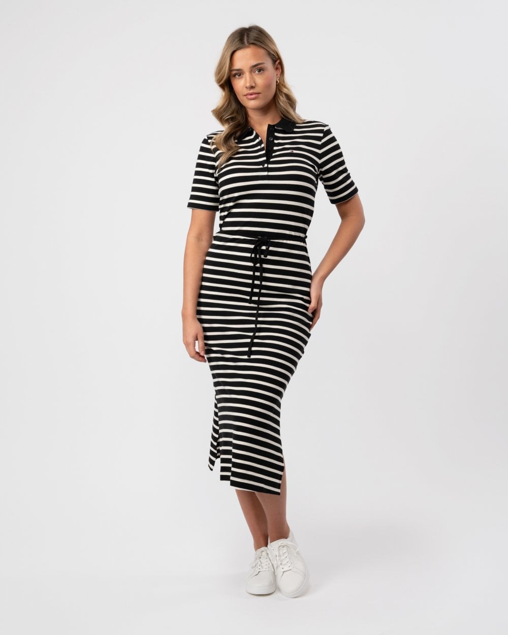 Tommy Hilfiger Breton Womens Midi Polo Dress