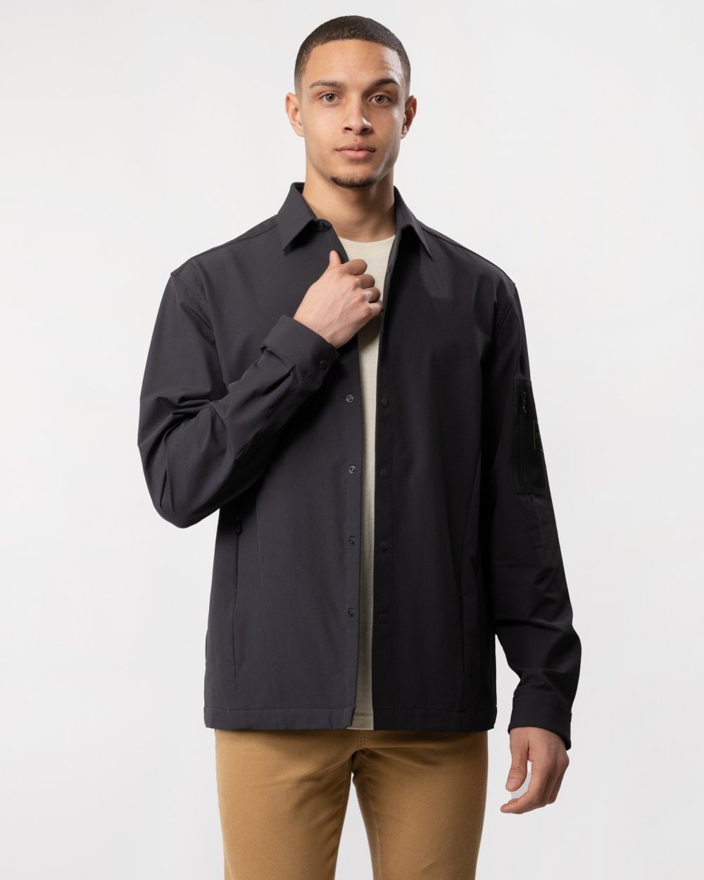 BOSS Green Expedit Mens Overshirt - Charcoal 016