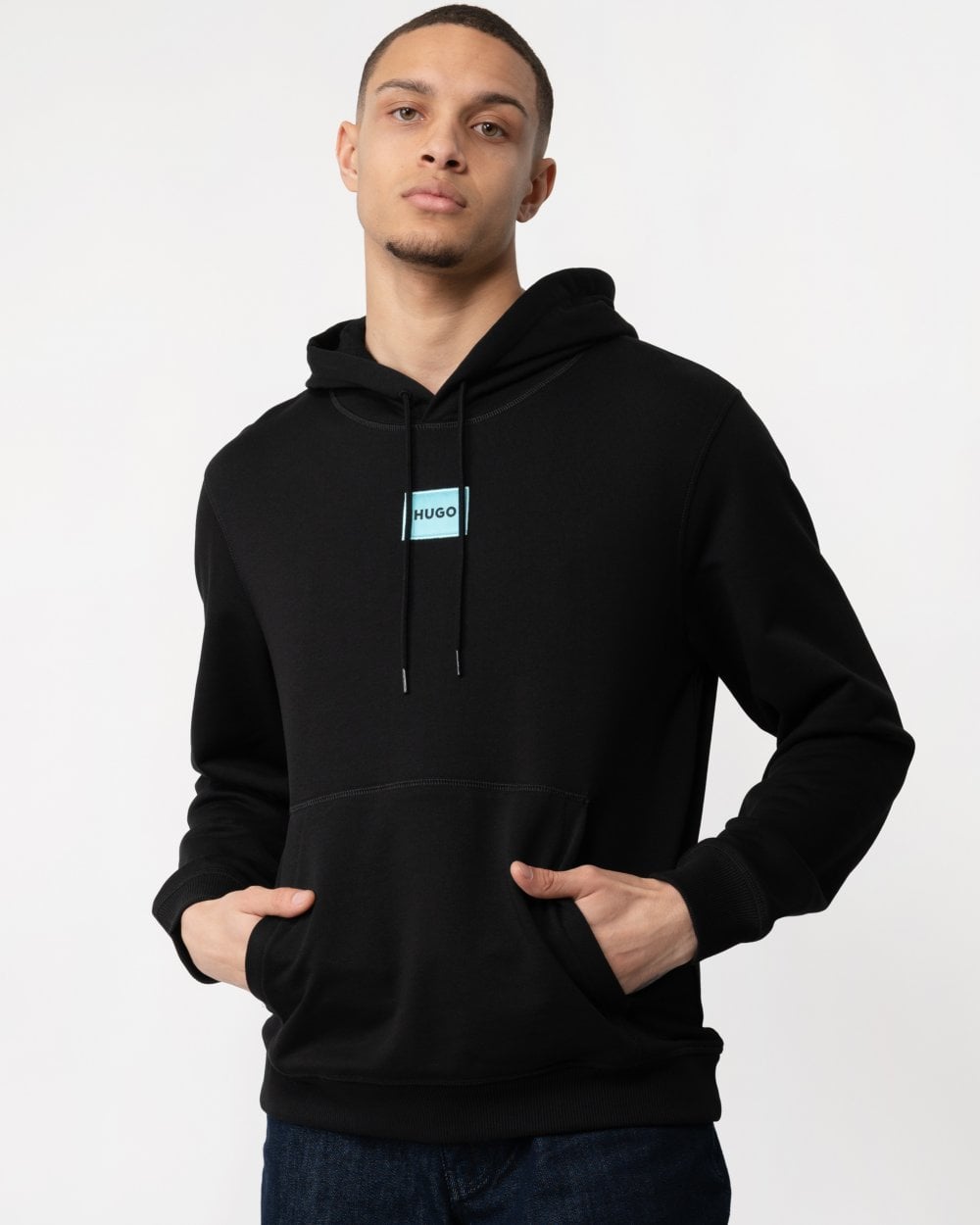 HUGO Daratschi214 Label Logo Mens Hoodie