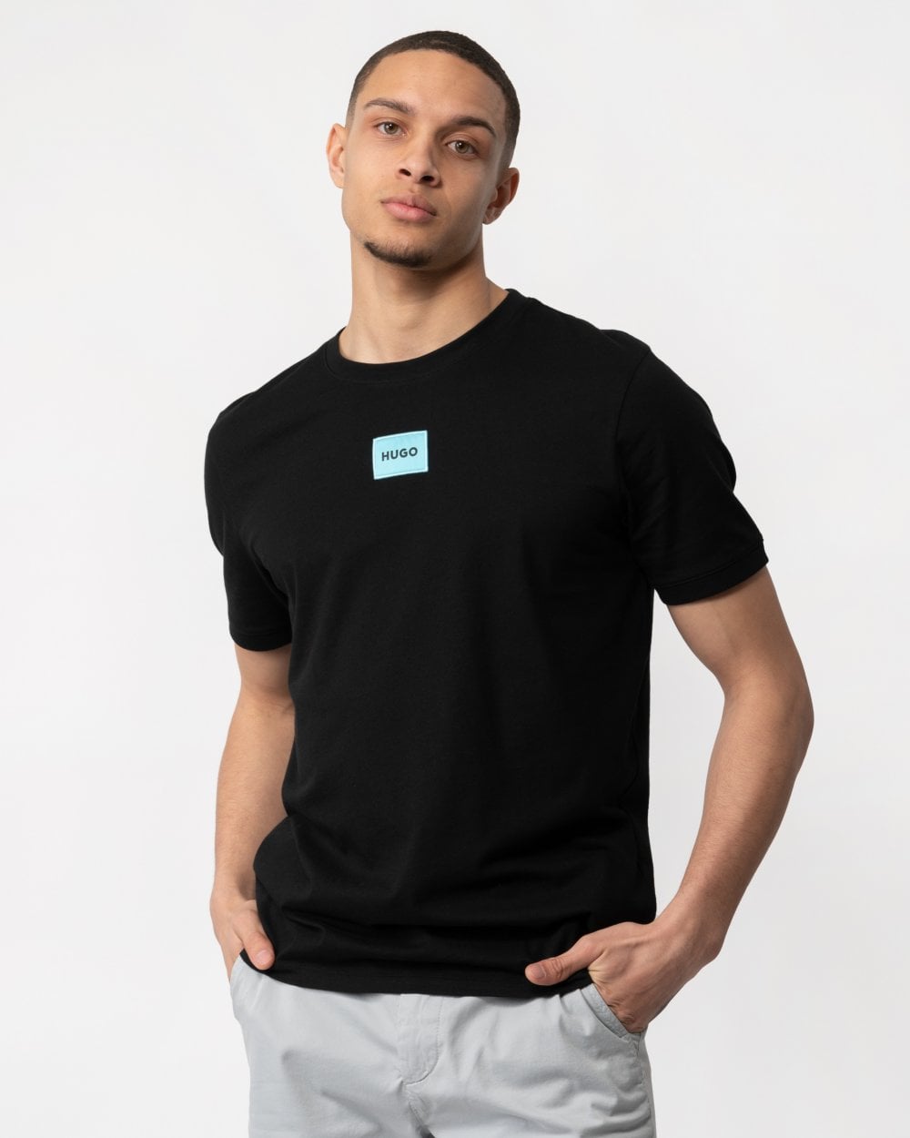 HUGO Diragolino212 Label Logo Mens T-Shirt