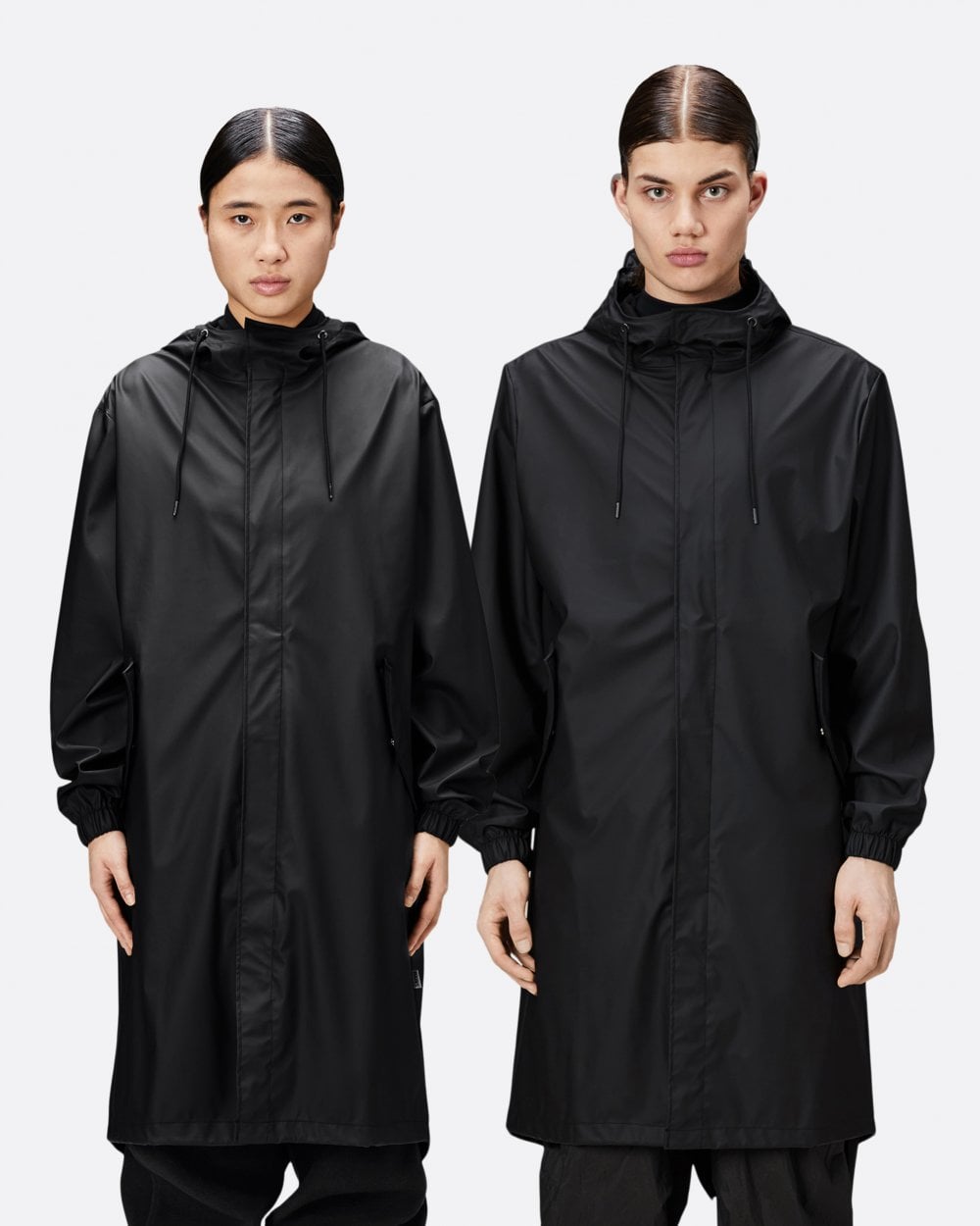Rains Unisex Fishtail Parka - 01 Black