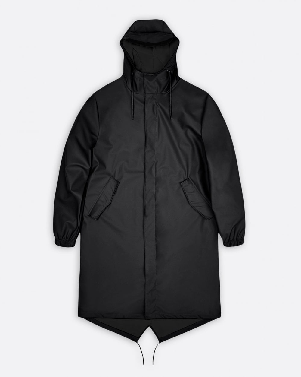 Rains Unisex Fishtail Parka - 01 Black