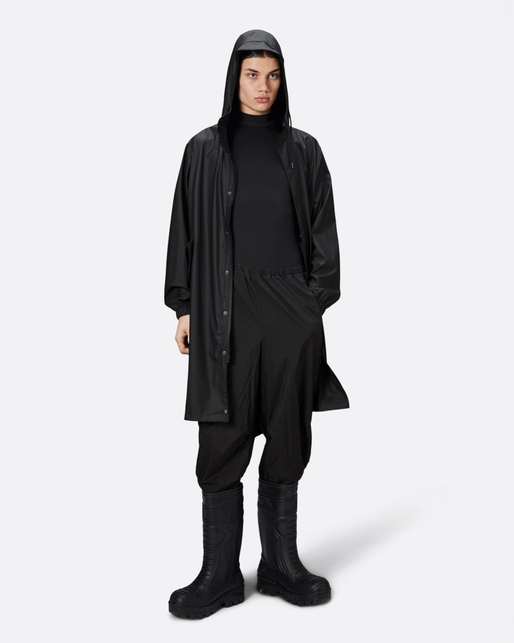 Rains Unisex Fishtail Parka - 01 Black