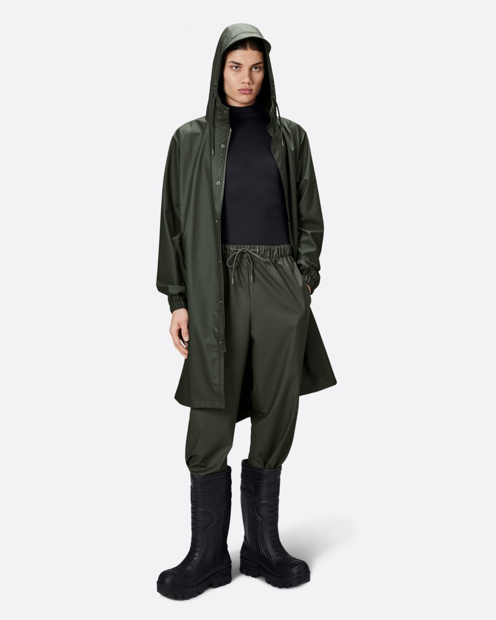 Rains Unisex Fishtail Parka - 03 Green