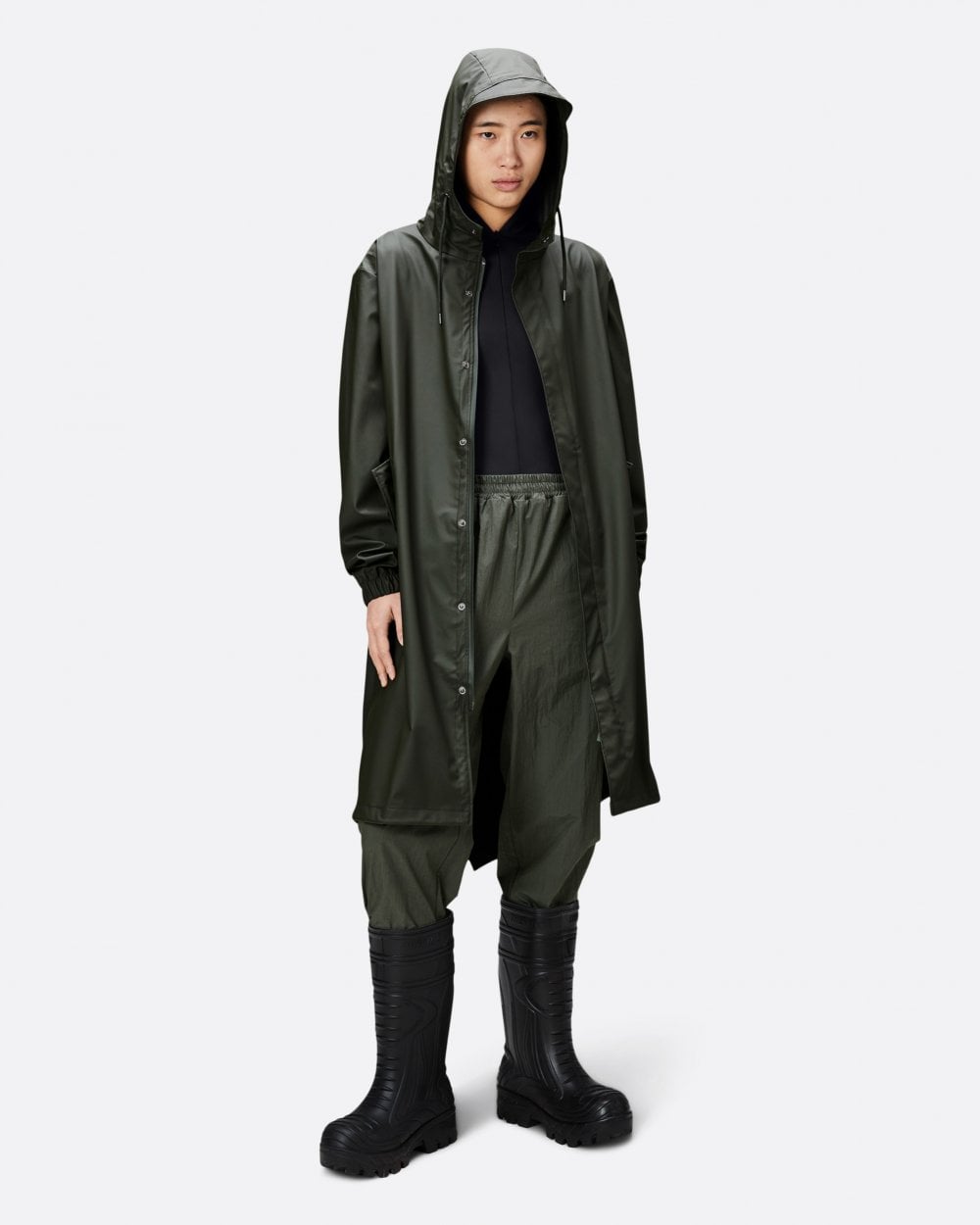 Rains Unisex Fishtail Parka - 03 Green