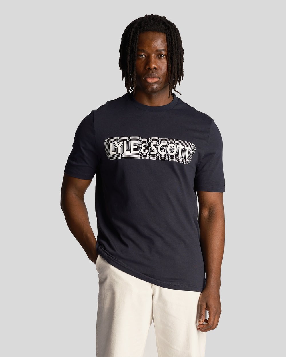 Lyle & Scott Vibrations Print Mens T-Shirt - Z271 Dark Navy