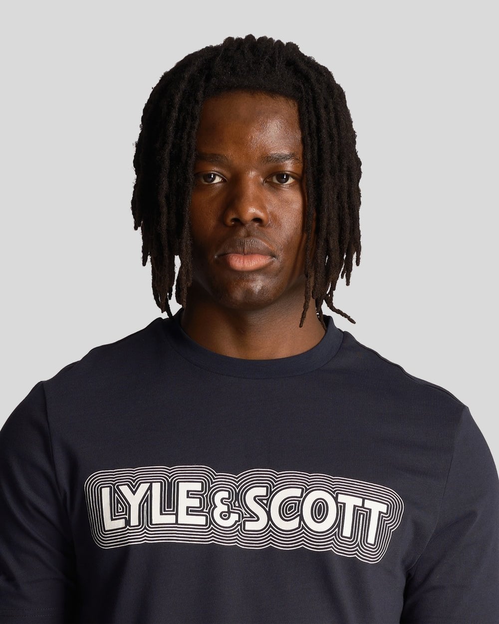 Lyle & Scott Vibrations Print Mens T-Shirt - Z271 Dark Navy