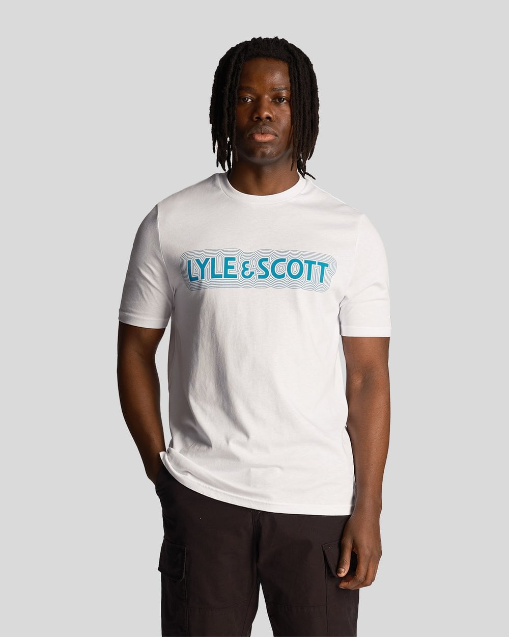 Lyle & Scott Vibrations Print Mens T-Shirt - 626 White
