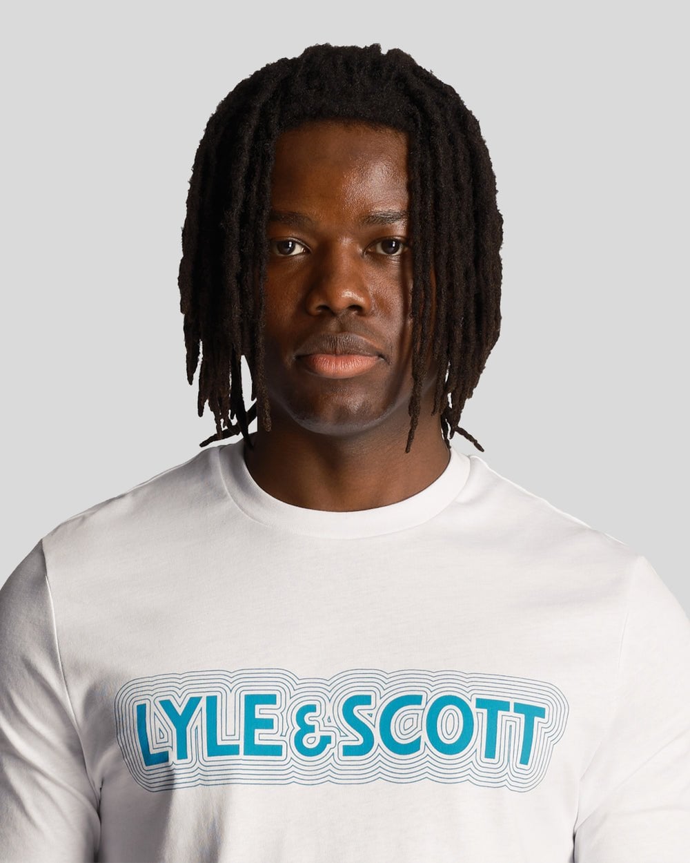 Lyle & Scott Vibrations Print Mens T-Shirt - 626 White