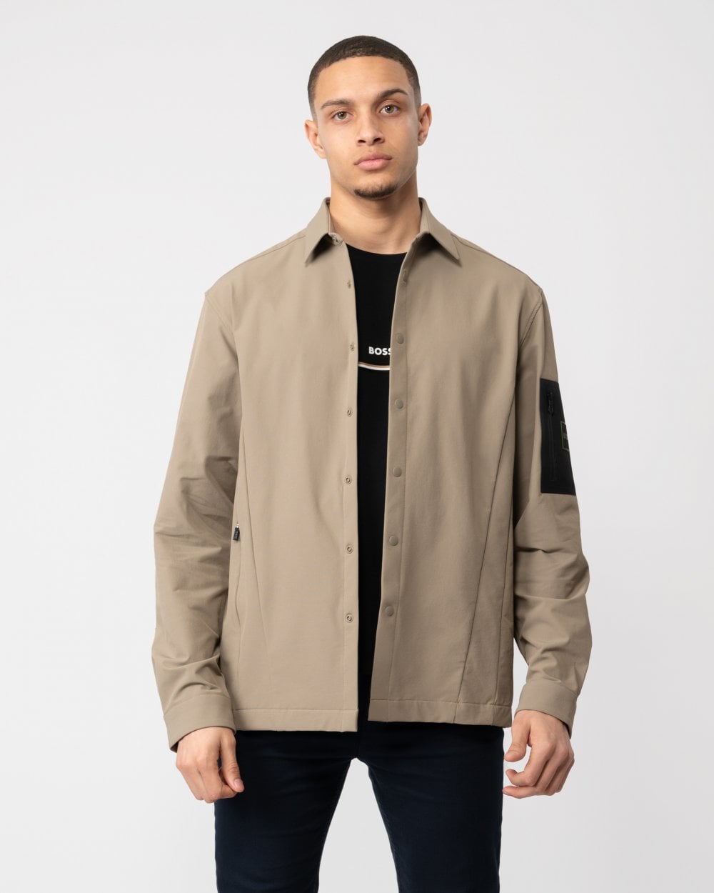 BOSS Green Expedit Mens Overshirt - Light/Pastel Green 334