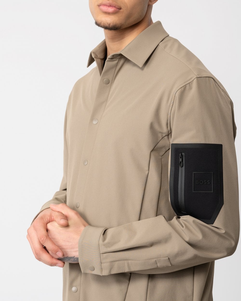 BOSS Green Expedit Mens Overshirt - Light/Pastel Green 334