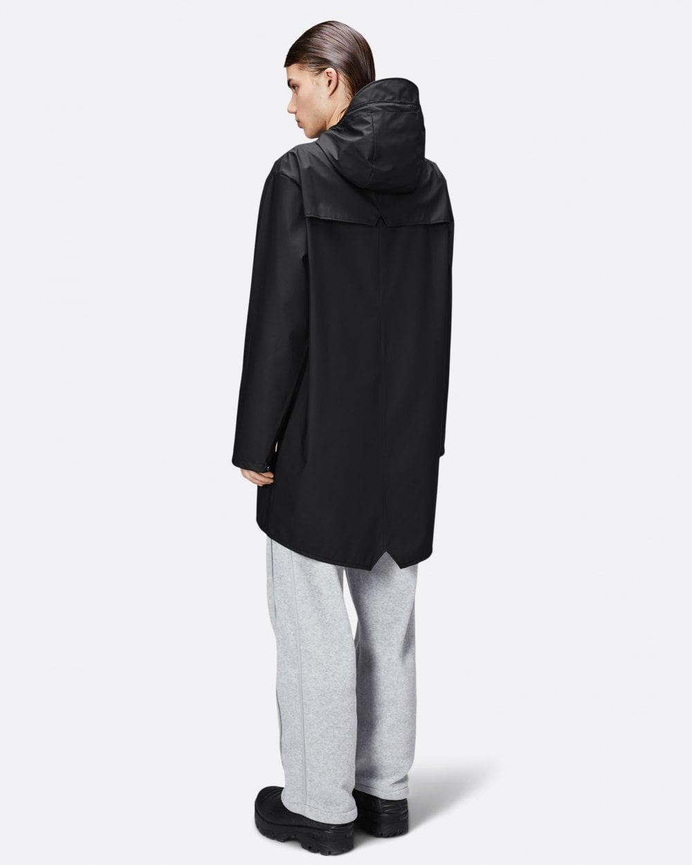 Rains Long Unisex Jacket - 01 Black