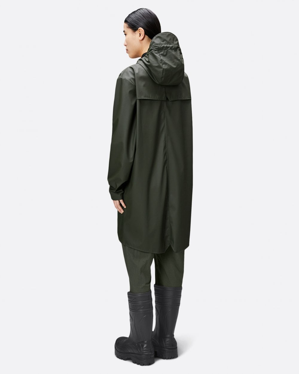Rains Long Unisex Jacket - 03 Green