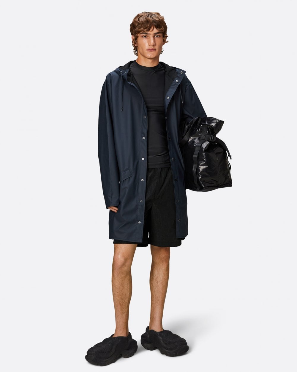 Rains Long Unisex Jacket - 47 Navy