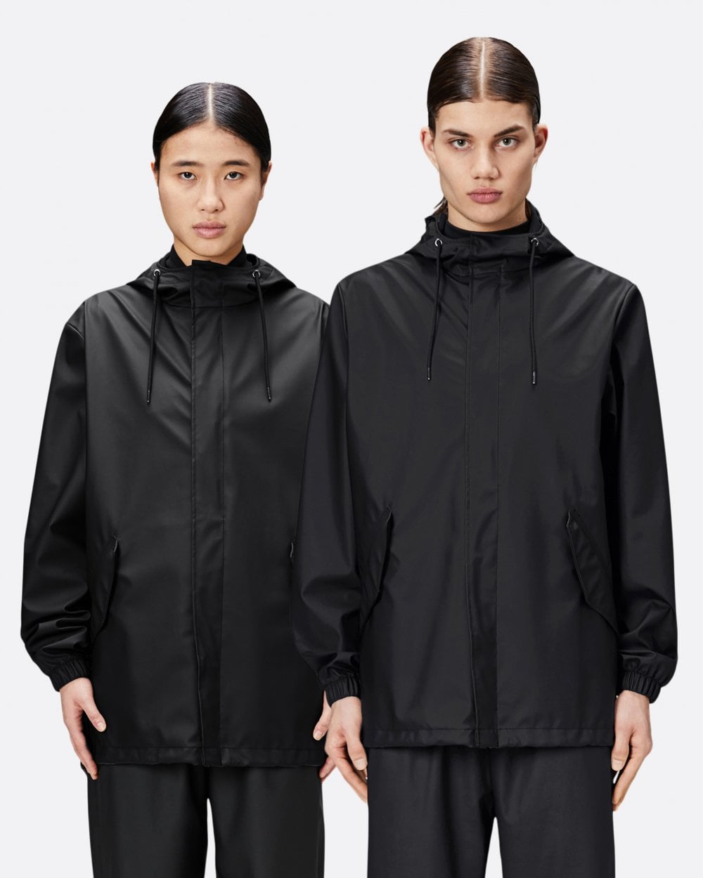 Rains Unisex Fishtail Jacket - 01 Black