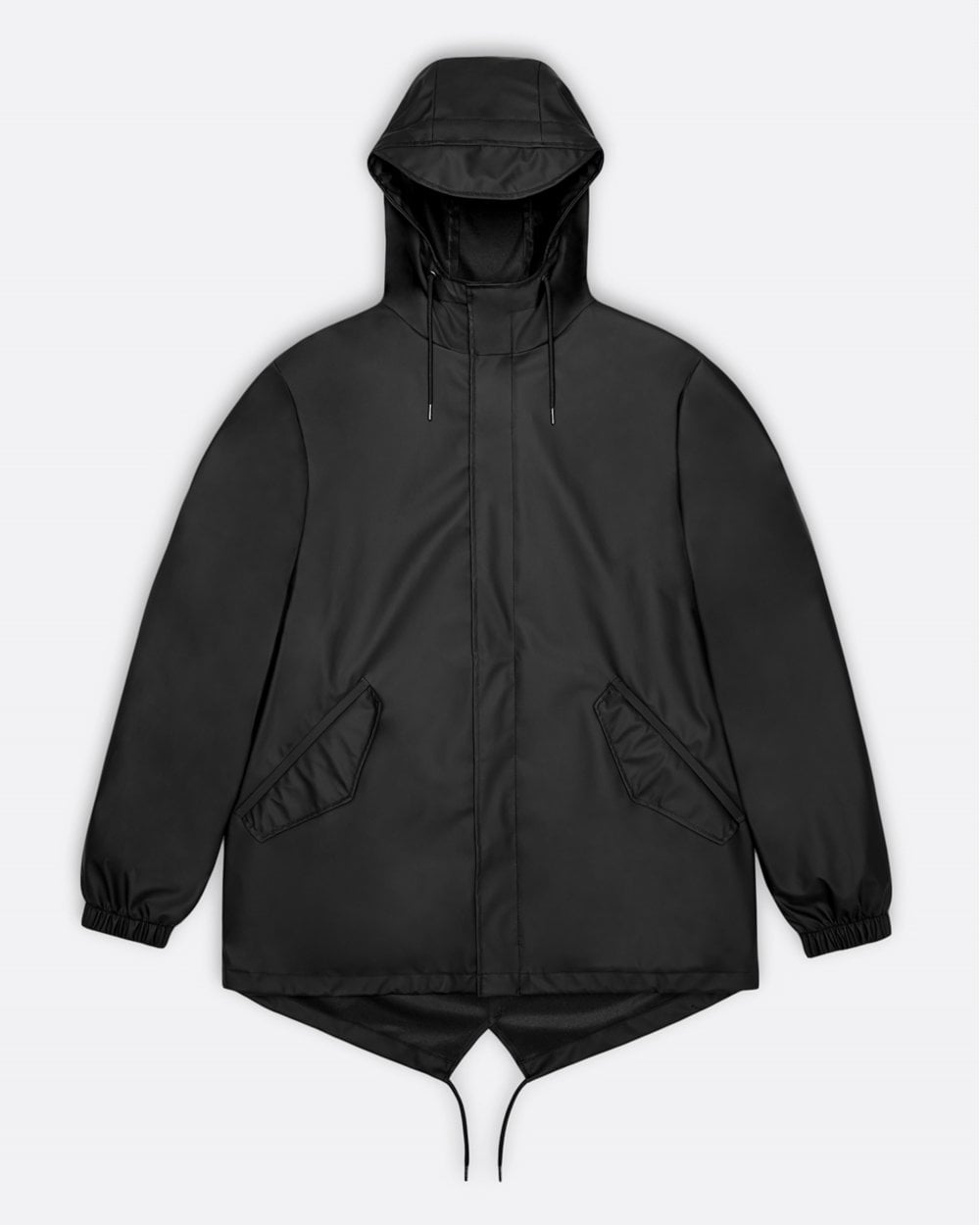 Rains Unisex Fishtail Jacket - 01 Black