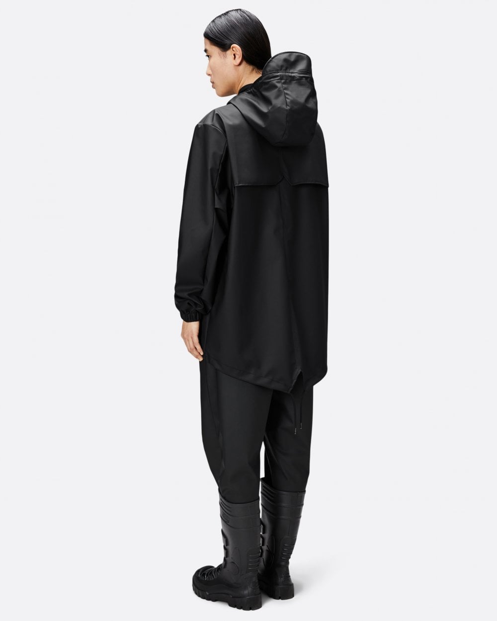 Rains Unisex Fishtail Jacket - 01 Black