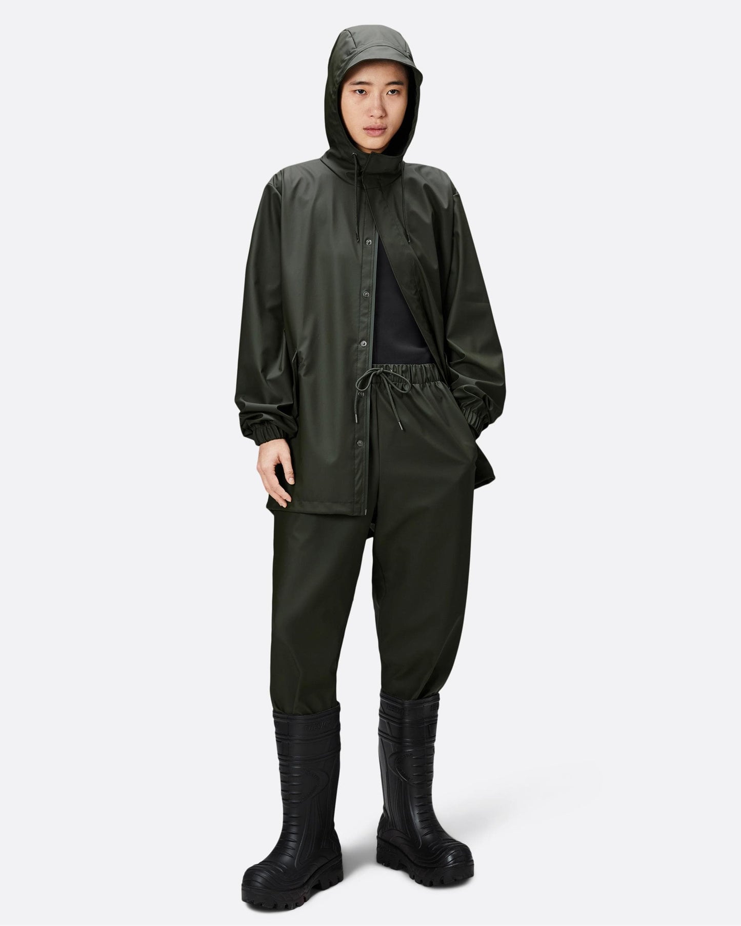 Rains Unisex Fishtail Jacket - 03 Green