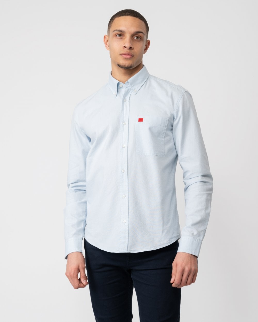 HUGO Evito Slim Fit Mens Long Sleeved Shirt