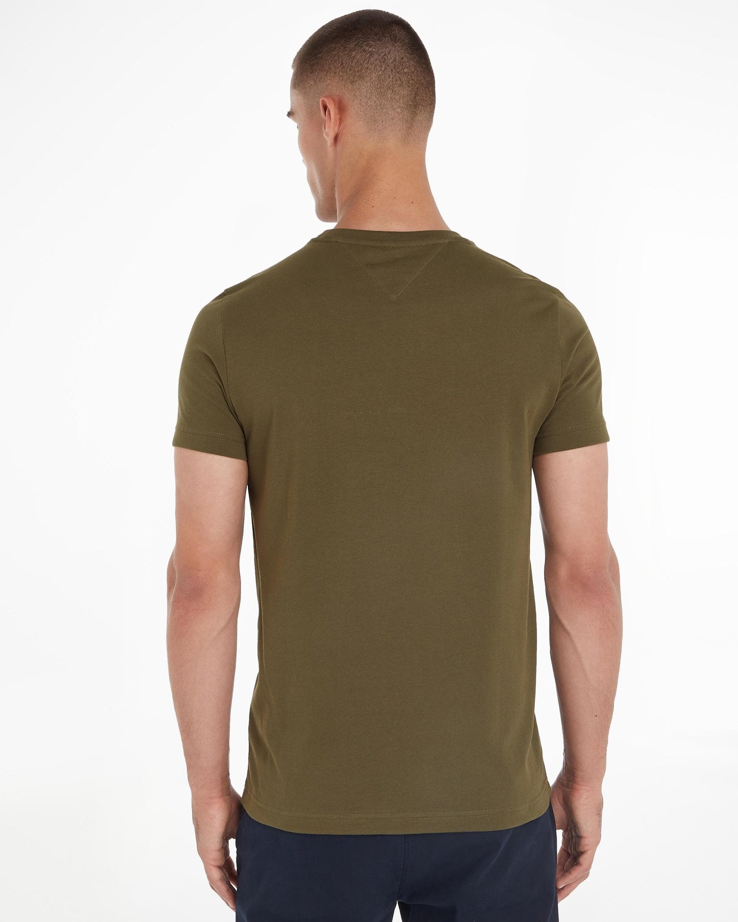 Tommy Hilfiger Tommy Logo Basic Mens T-Shirt - Army Green