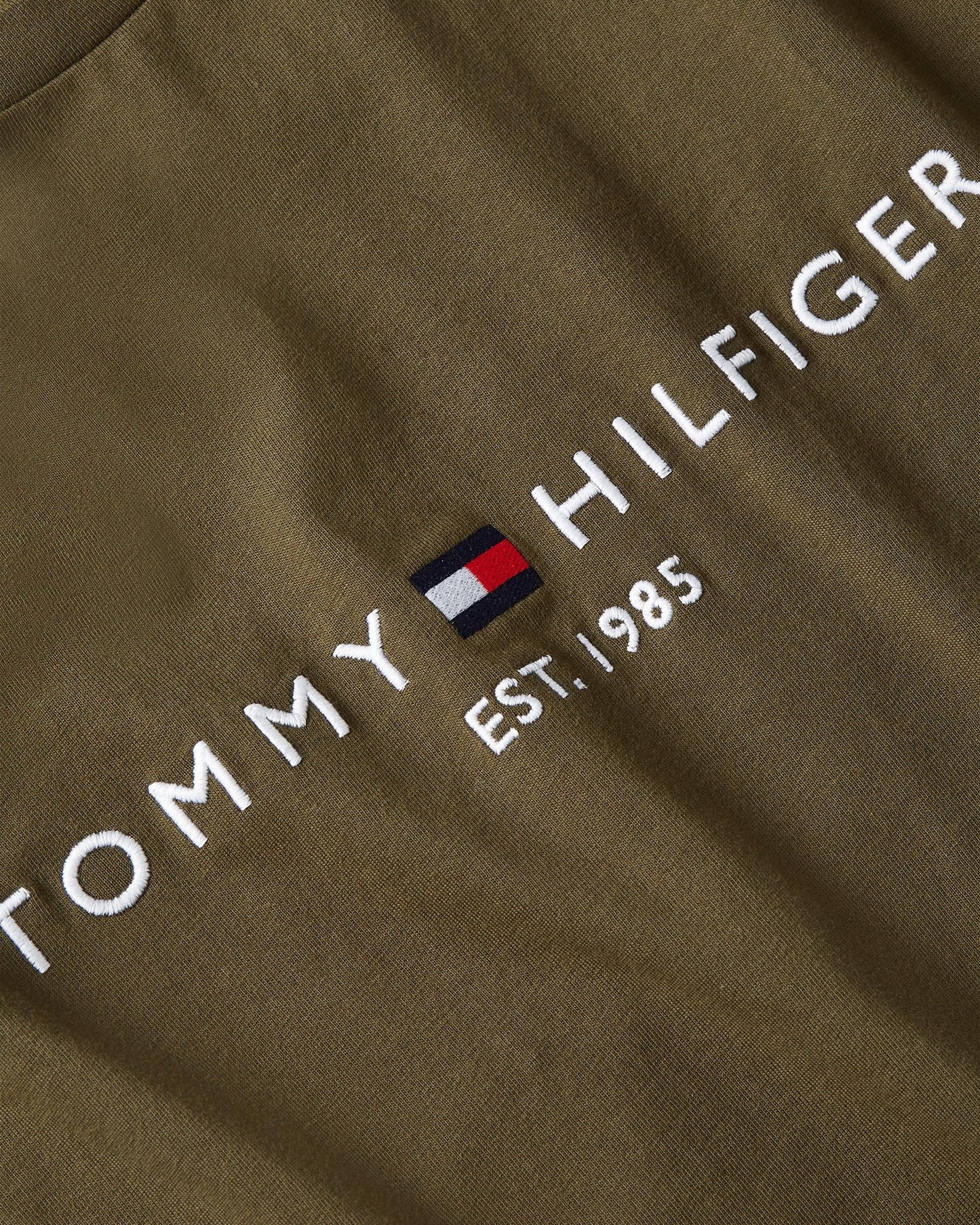 Tommy Hilfiger Tommy Logo Basic Mens T-Shirt - Army Green