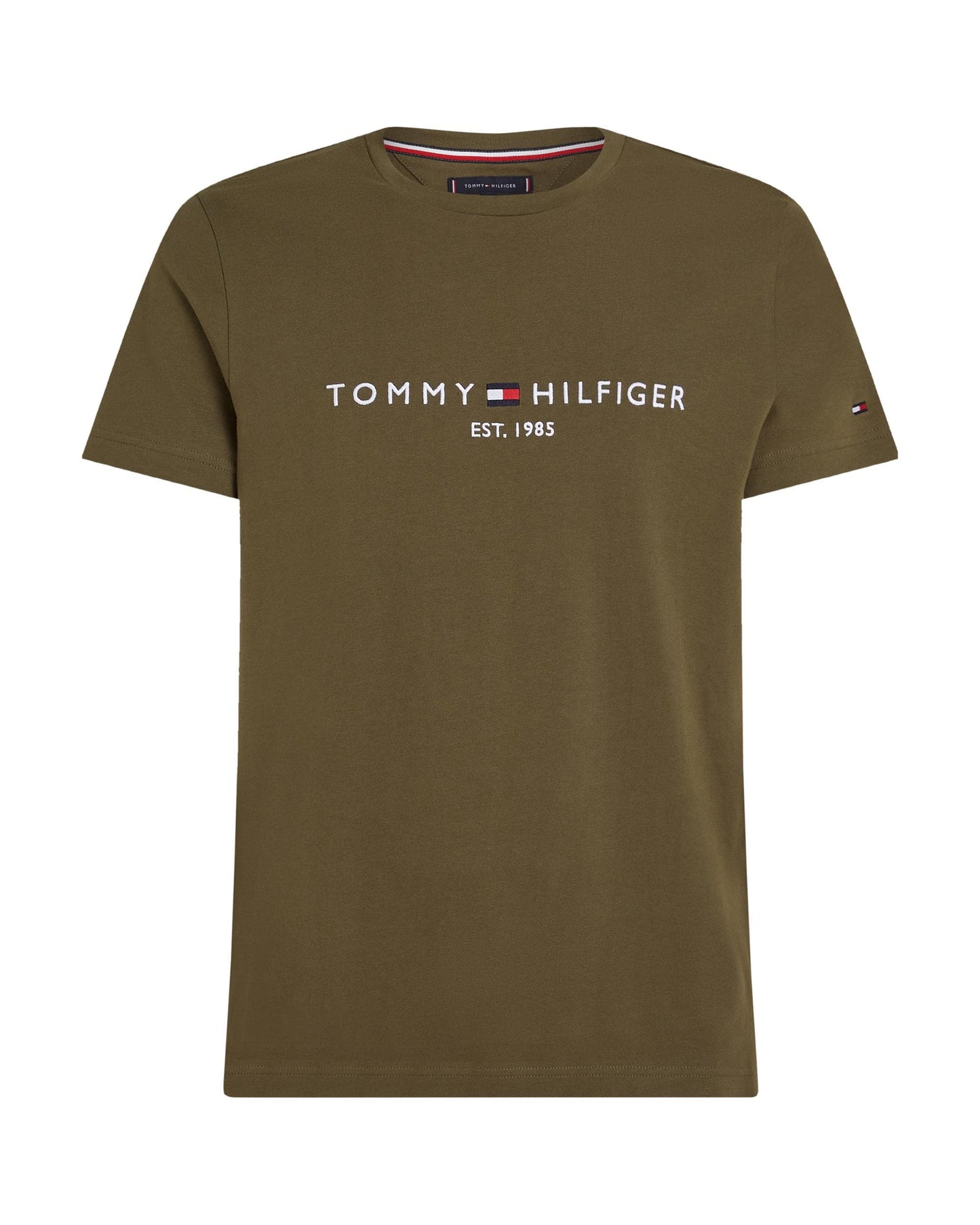 Tommy Hilfiger Tommy Logo Basic Mens T-Shirt - Army Green