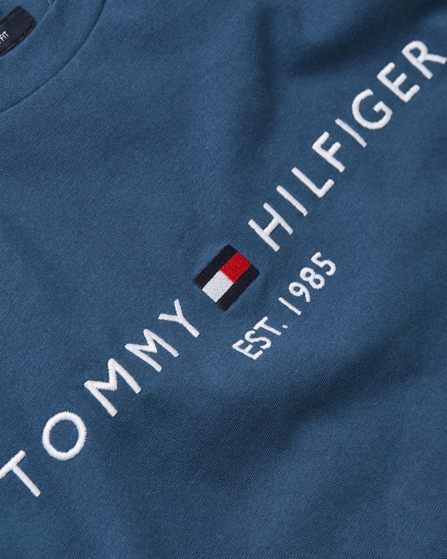 Tommy Hilfiger Tommy Logo Basic Mens T-Shirt - Aegean Sea