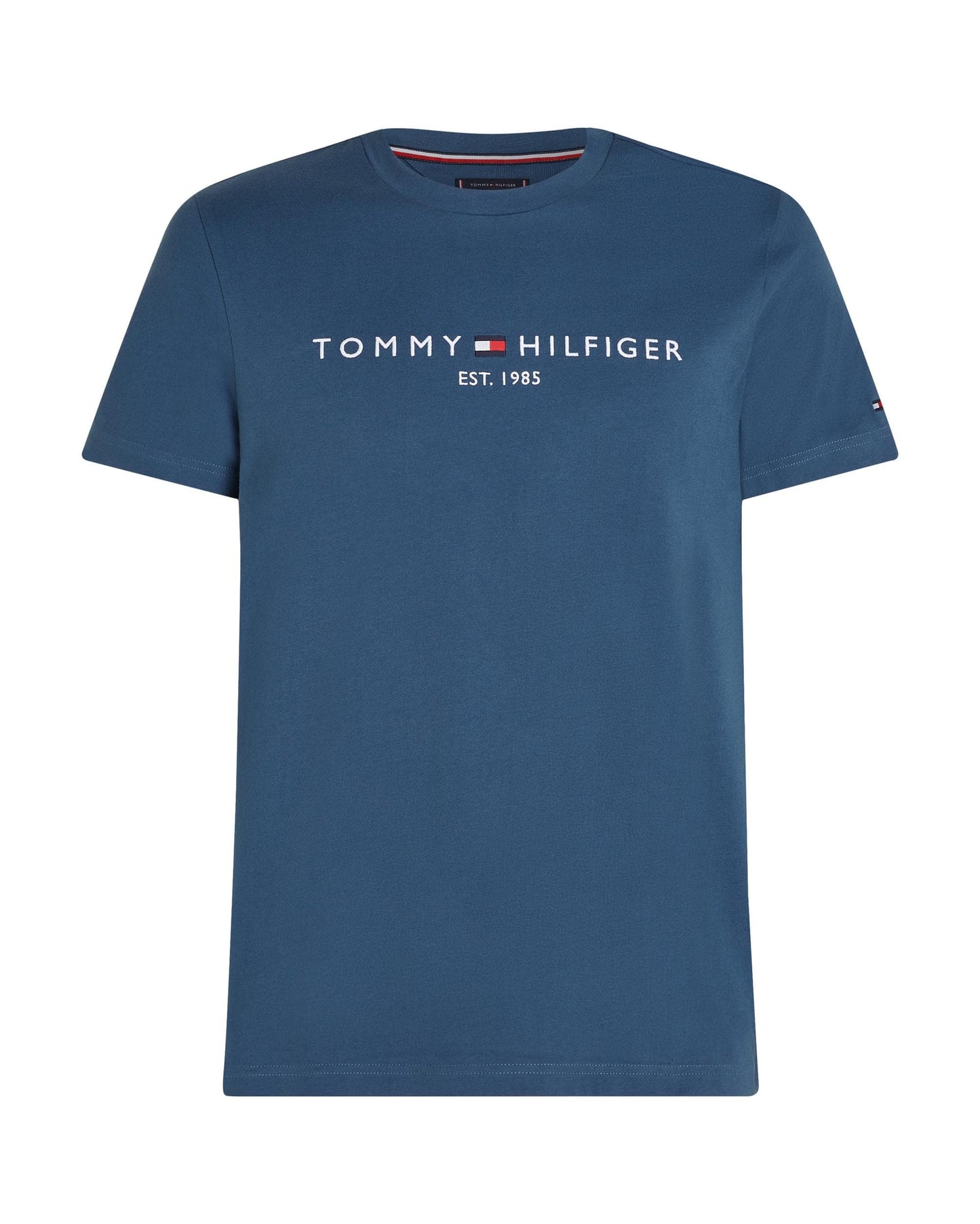 Tommy Hilfiger Tommy Logo Basic Mens T-Shirt - Aegean Sea