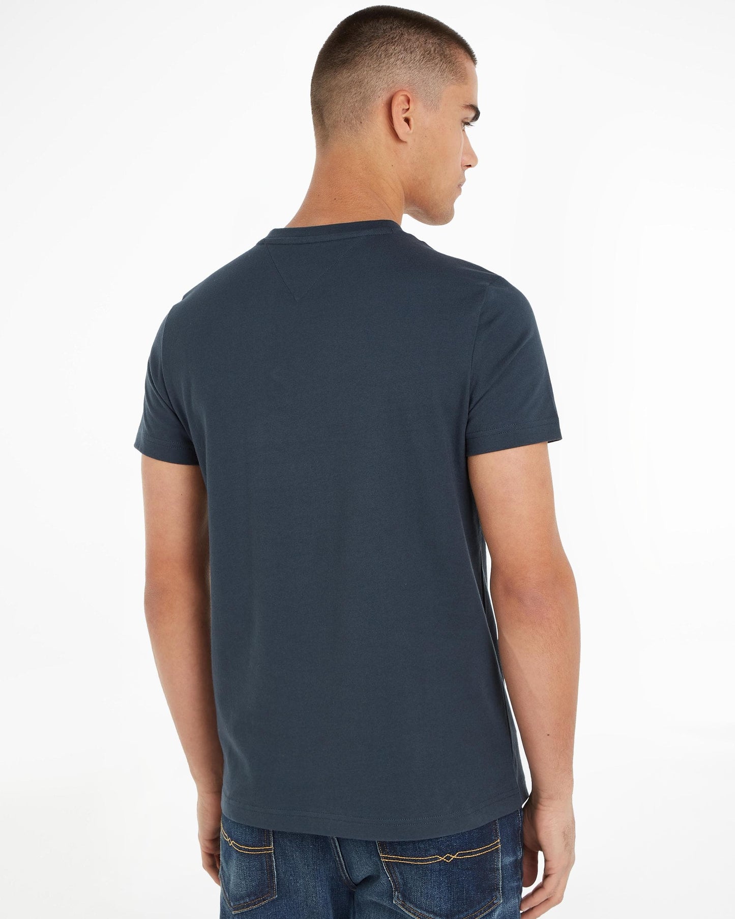 Tommy Hilfiger Tommy Logo Basic Mens T-Shirt - Military Denim