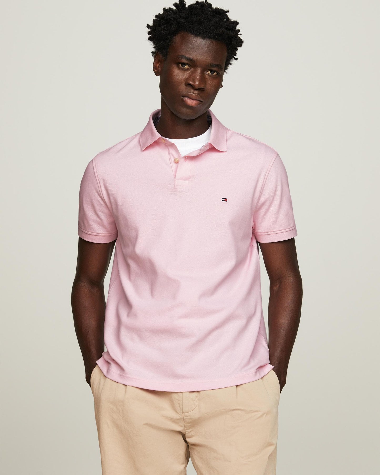 Tommy Hilfiger 1985 Regular Fit Mens Polo - Light Pink
