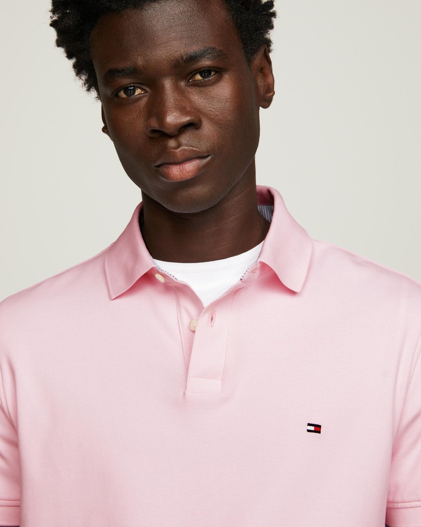 Tommy Hilfiger 1985 Regular Fit Mens Polo - Light Pink
