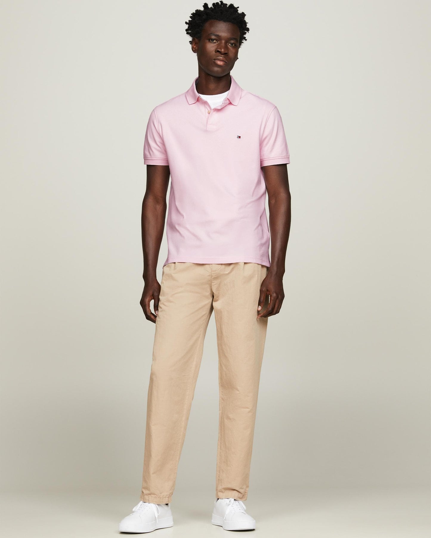 Tommy Hilfiger 1985 Regular Fit Mens Polo - Light Pink