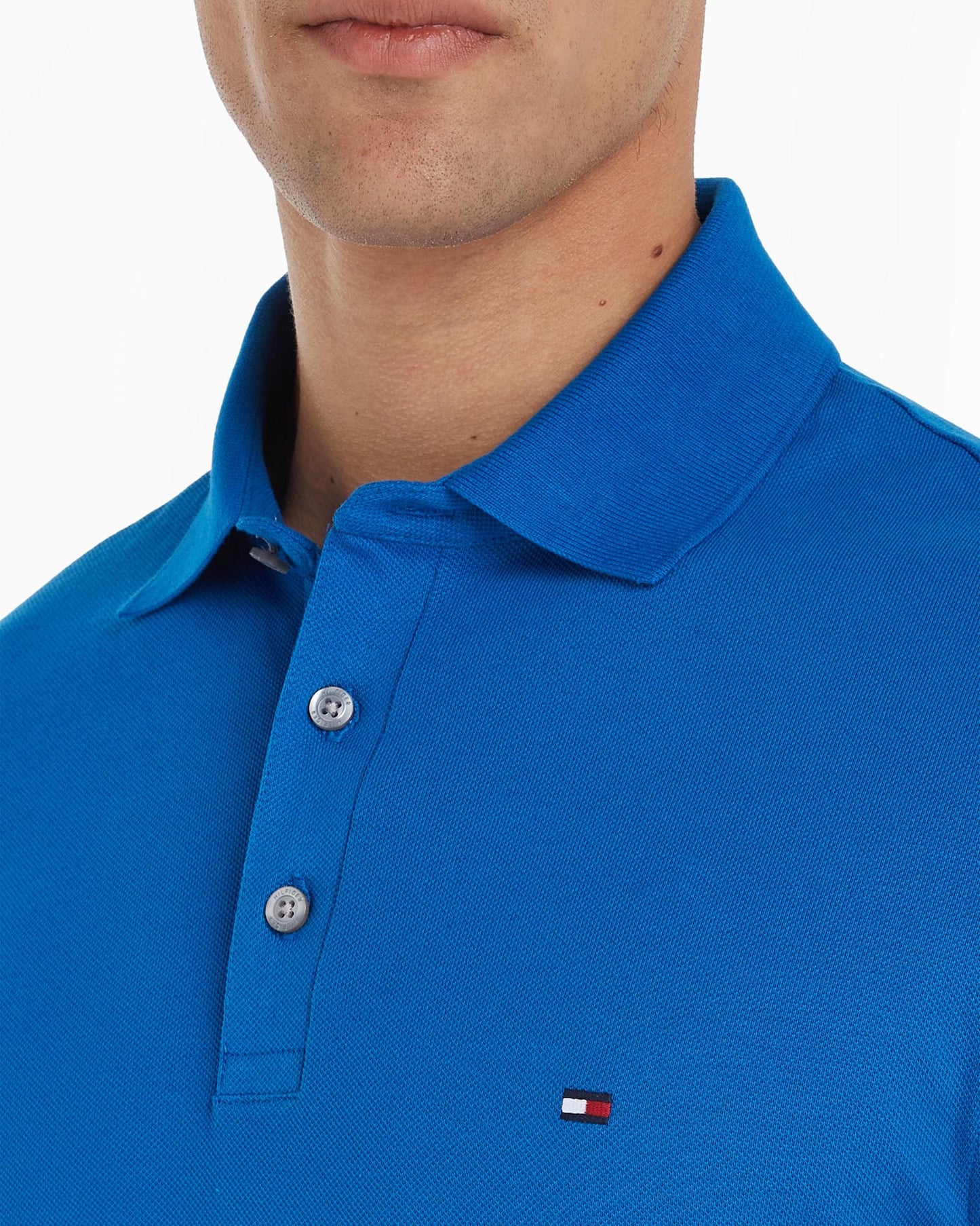 Tommy Hilfiger Core 1985 Slim Mens Polo Shirt - Vibrant Indigo