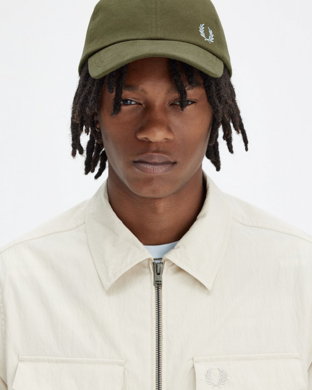 Fred Perry Classic Piqué Cap - Uniform Green/Light Ice V41