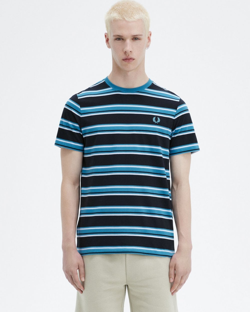 Fred Perry Mens Stripe Design T-Shirt