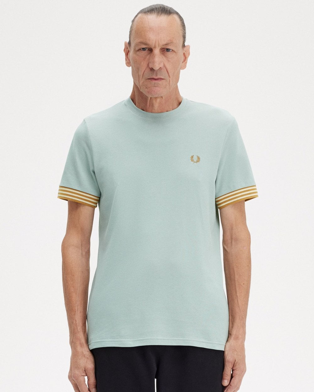 Fred Perry Mens Striped Cuff T-Shirt