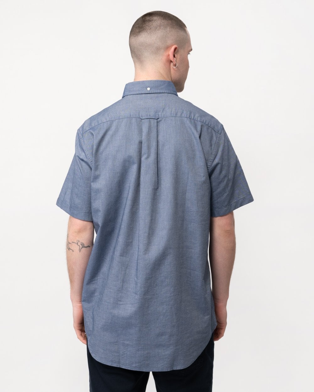 GANT Mens Regular Fit Short Sleeve Oxford Shirt - 423 Persian Blue