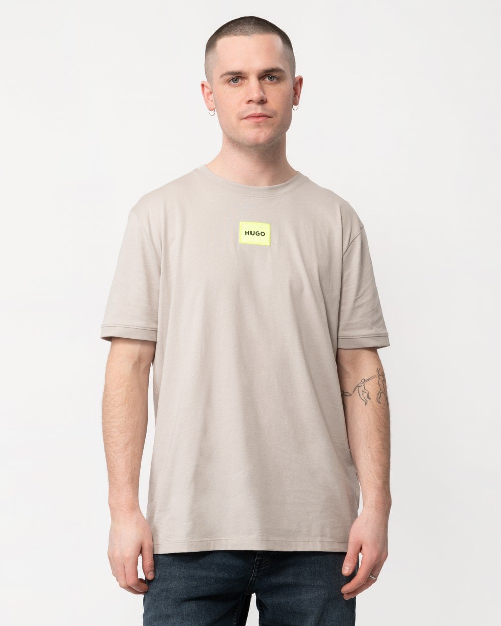 HUGO Diragolino212 Label Logo Mens T-Shirt