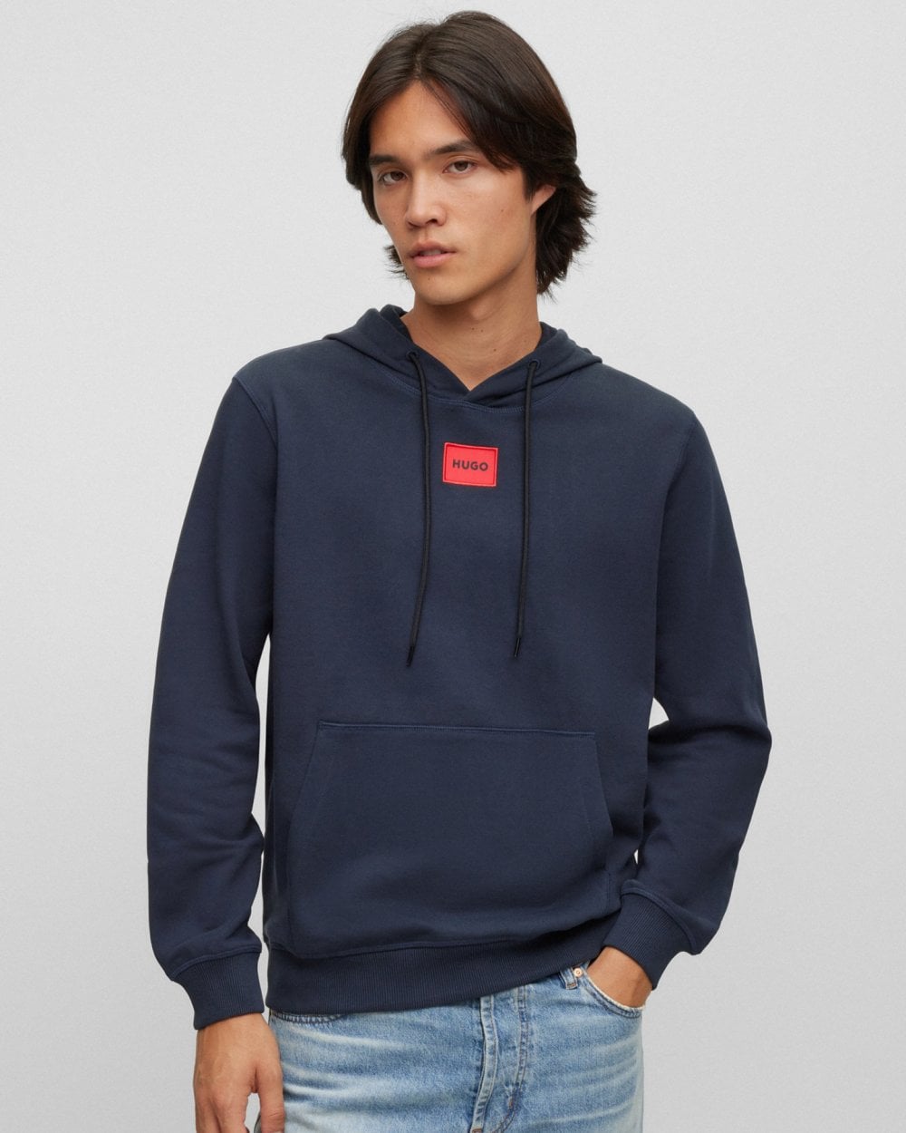 HUGO Daratschi214 Label Logo Mens Hoodie